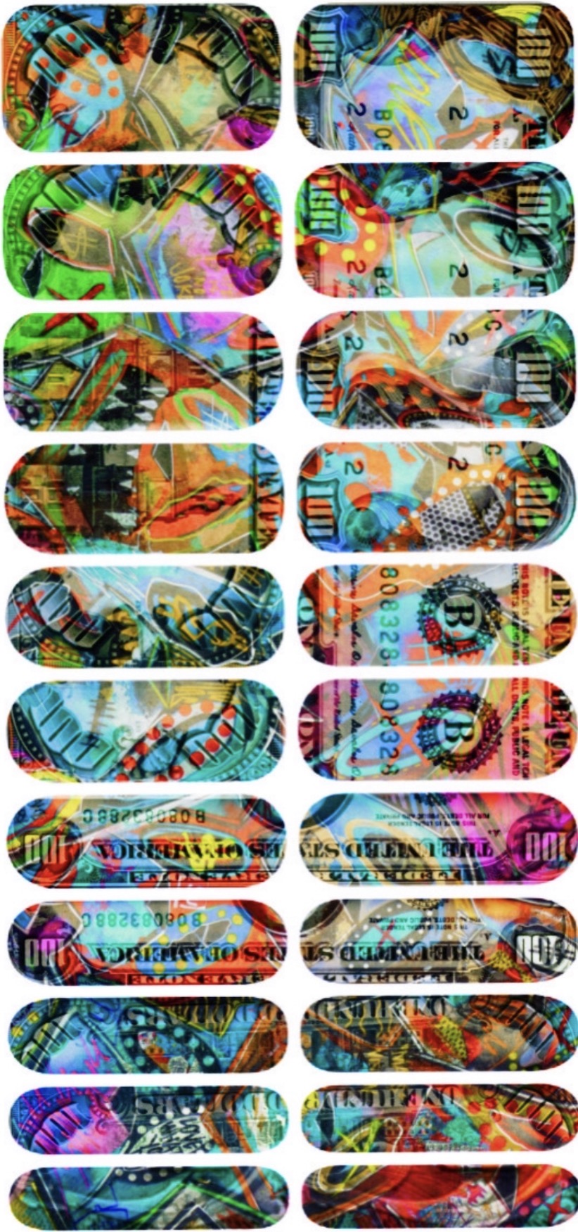 Vintage $100 Money Nail Appliqué