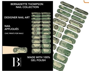 Vintage $100 Money Nail Appliqué