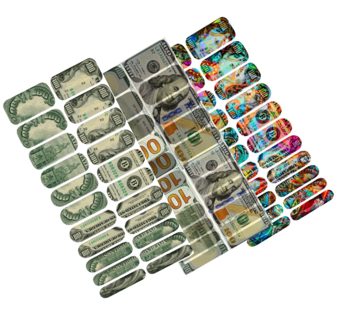 $100 Money Nail Appliqués Trio Set