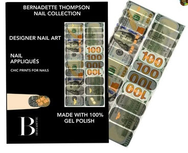 Vintage $100 Money Nail Appliqué